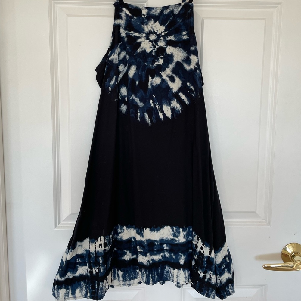 Blue Tie Dye Mini Dress